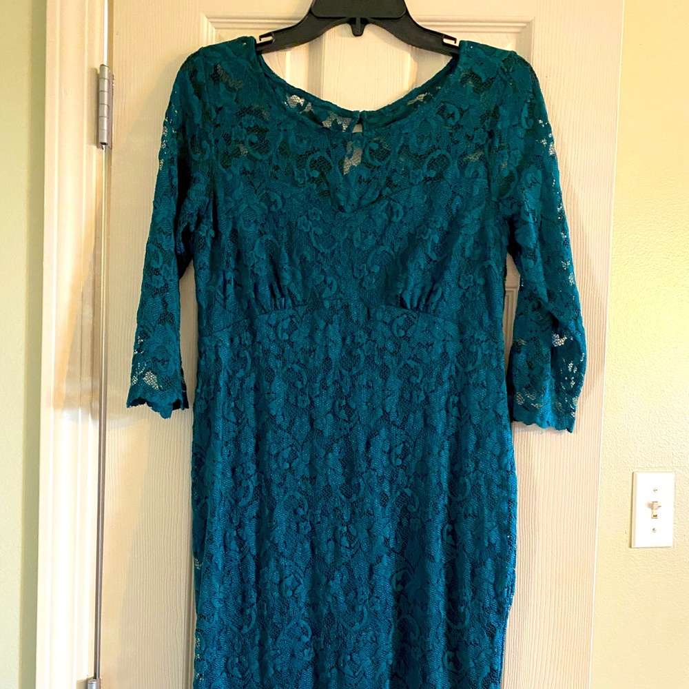 Seraphine Luxe Emerald Green Maternity Cocktail Dress